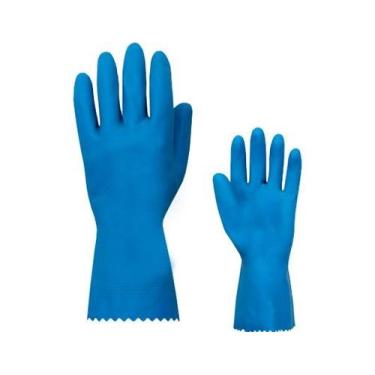 Imagem de Luva látex verniz silver slim volk azul - ca 37277 - p