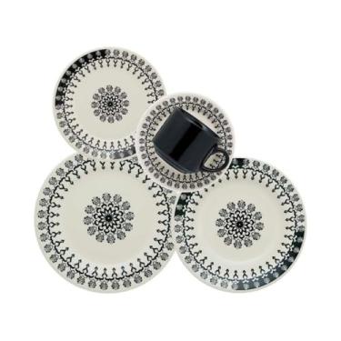 Imagem de Bowl Ceramica Conjunto de Mesa e Chá com 20 PeçAs Estampado(FOLK)