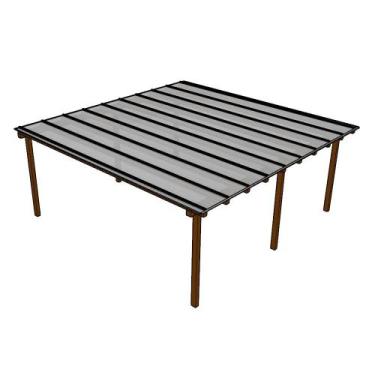 Imagem de Kit Policarbonato Branco Refletivo 6mm 6,00m x 6,00m - Perfis Naturais