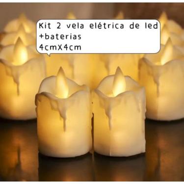 Imagem de Kit 2 Vela De Led Decorativa Eletrônica E Baterias - princesa, kit 2 v
