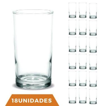 Imagem de 18 Copos Brooklyn 330ml Agua Vidro Transparente Suco Nadir - NADIR FIG