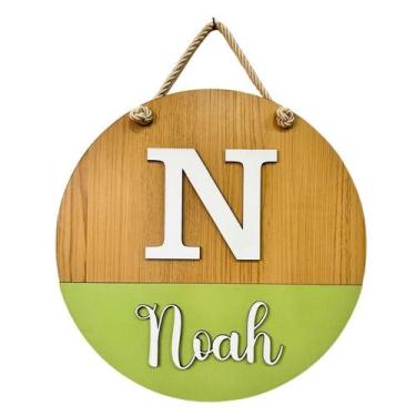Imagem de Placa de Porta Infantil Personalizada com Nome MDF 3mm - Ecolaser