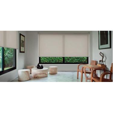 Imagem de Cortina rolo screen tela solar 1% - Beneflex, Branco, 1,40 LARG. X 2,4