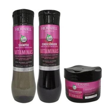 Imagem de Kit Vitaminas Hidratação Capilar da Hidrabell (3 produtos)