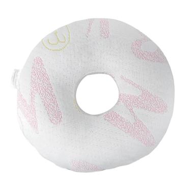 Imagem de YWJLQH Travesseiro protetor auricular com furo, 30 cm, macio, em formato de O, para dormir de lado, Rosa