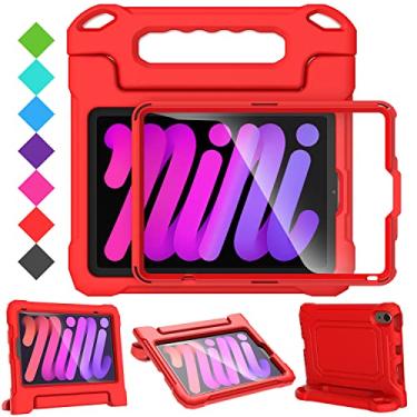 Imagem de SUPLIK Capa infantil para iPad mini 7 (A17 Pro) 2024 e Mini 6 2021, iPad mini 6ª/7ª geração com protetor de tela, capa durável à prova de choque com suporte para iPad mini de 8,3 polegadas de 6/7