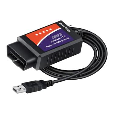 Imagem de Adaptador USB ELM327 OBD2 para Windows, ferramenta de codificação de diagnóstico ELMconfig Scanner com interruptor MS-CAN/HS-CAN para veículos Ford Lincoln Mazda Mercury Series