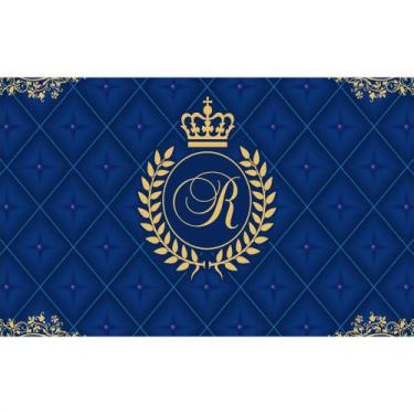 Imagem de Painel de Lona Realeza Menino Coroa de Louros - Fabrika de festa, 180x