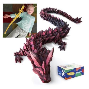 Imagem de Dragon Toy RWSEFK 30 cm, cristal impresso em 3D, dragão, vermelho, pre