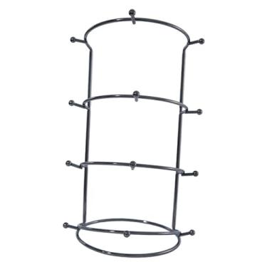 Imagem de KiBcsLic Suporte de exibição de, suporte de joias, de faixa de cabeça elegante, organizador de acessórios de cabelo para shopping centers, casa, de, Preto de 4 Camadas