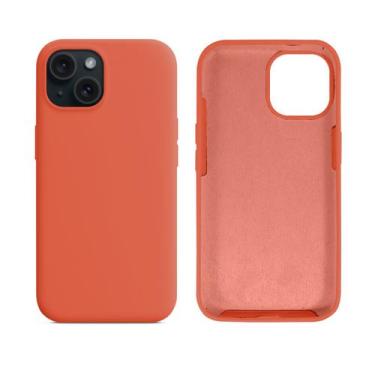 Imagem de Capinha Compatível com iPhone 15 Silicone com Interior Aveludado Premi