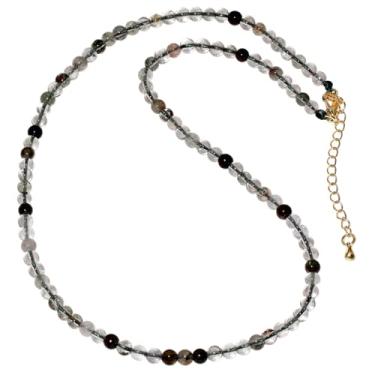 Imagem de Jewever Colares femininos com contas de pedras preciosas de 7 chacras para alívio da ansiedade, itens de alívio de ansiedade, meditação e equilíbrio, joia feminina, Gema, Quartzo fantasma verde