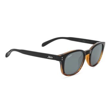 Imagem de Hobie - Óculos de sol polarizados Wrights - Óculos de sol para uso externo com lentes HydroClean para homens e mulheres, Armação desbotada de grão de madeira/lente cinza, 51MM