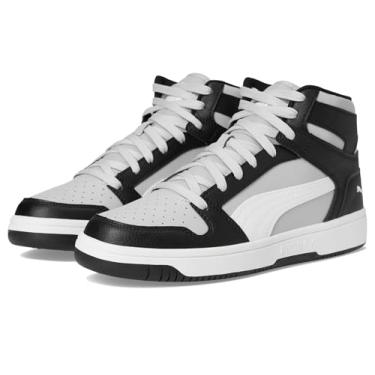 Imagem de PUMA Tênis masculino Rebound Layup, Cinza claro/PUMA Branco/PUMA Preto, 39
