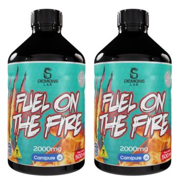 Imagem de 2x Termogênico L-Carnitina Fuel On The Fire 500ml - Demons Lab Sabor Guaraná-Unissex