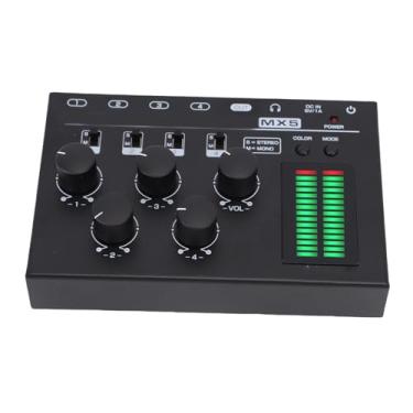 Imagem de RiToEasysports Mini Mixer de 4 Canais Leve Sua Mistura Em Qualquer Lugar, LED Exibir Misturador de Som Compacto Com Som de Qualidade de Estúdio Em um Orçamento, para PC CD Phone, USB Alimentado,