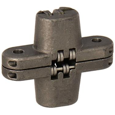 Imagem de SOSS Dobradiça invisível de aço inoxidável 203 com furos para aplicações de madeira ou metal, montagem de encaixe, acabamento externo de aço inoxidável acetinado