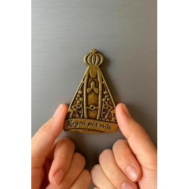 Imagem de Ímã Decorativo Nossa Senhora Aparecida, Metal, 0,5 cm, Religioso, Superfícies Metálicas