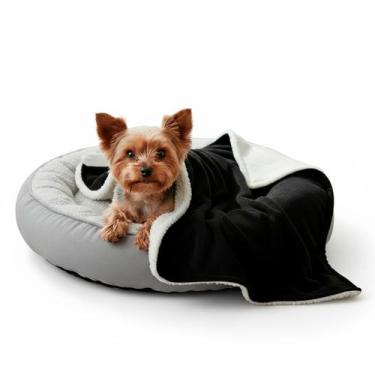 Imagem de Cobertor Manta Pet Dupla Face: Conforto para Seu Cachorro e Gato - Nov