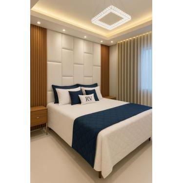 Imagem de Cabeceira 2,80x1,60 Dominó com placas Estofadas Autocolantes - CasaBel