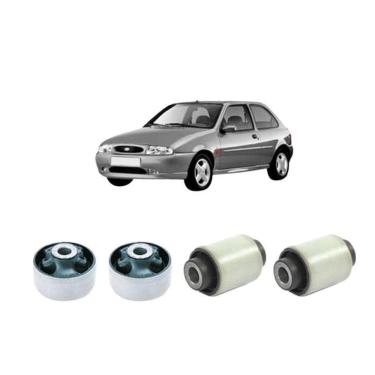 Imagem de Kit 4 Bucha Balança Bandeja Dianteira Fiesta 1996 1997 1998