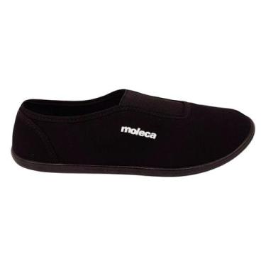 Imagem de Sapatilha Moleca Feminina Pano Elastico Preto 520.43 Leve, 35, Preto