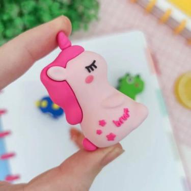 Imagem de Apontador Escolar Decorado Magic Unicórnio e Raptor Dino Colorido BRW 