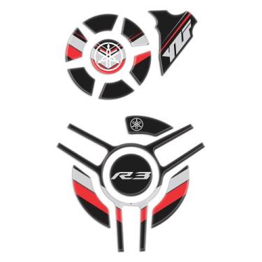 Imagem de Adesivo Protetor Tank Pad YZF R3 2016 a 2020 - Motor Resinado - Cromo 