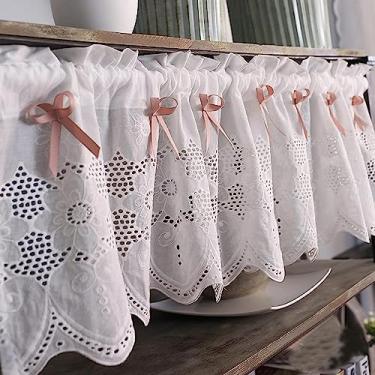 Imagem de Cortina de cozinha curta para cozinha, café, janela, cortinados, isolada 50% luz solar, 1 peça cortinas curtas para janelas pequenas, quarto, armário, cortina de divisória de porta, DW