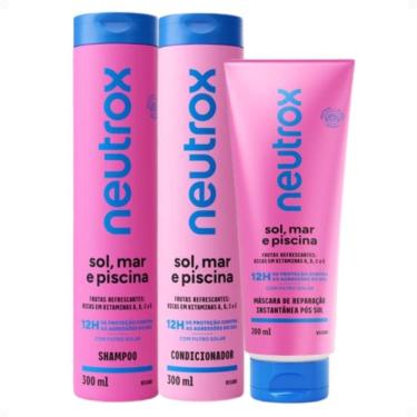 Imagem de Kit Neutrox Sol, Mar e Piscina: Shampoo, Condicionador 300ml e Máscara Capilar 200ml