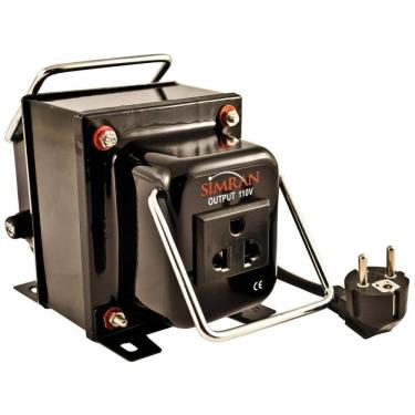 Imagem de Transformador de Tensão Converte 110V para 220V 240V até 200W, Simran THG 200, Preto