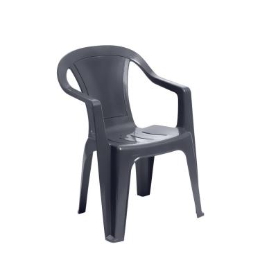 Imagem de Cadeira Plástica Empilhável Oggi Cinza Pietra Pisani
