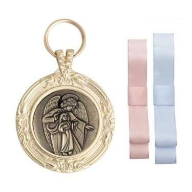 Imagem de Lembrança Medalhão de Berço Anjo da Guarda Dourado - FORNECEDOR 12