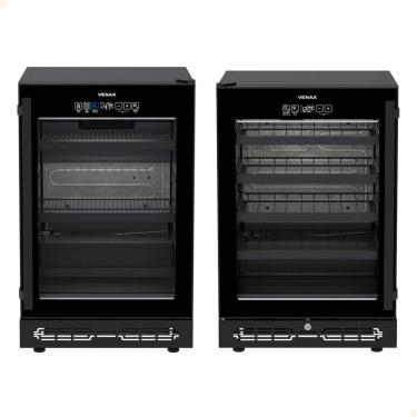 Imagem de Conjunto Venax Cervejeira e Adega Touch Top Light-In 100 Litros preto fosco 220V