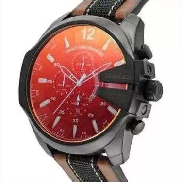 Imagem de Relógio Masculino Diesel Dz4305 Mega Chief Couro - Majestoso Joias e A