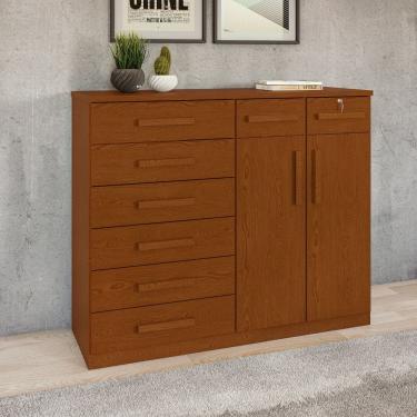 Imagem de Comoda 8 Gavetas 2 Portas Toronto Lopas