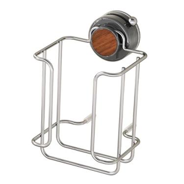 Imagem de KiBcsLic Dispensador de lenços umedecidos de parede, caixa de armazenamento de lenços de papel para cozinha, capa para dispensador para escritório, carro, Ventosa Marrom