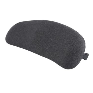 Imagem de Travesseiro de apoio lombar para assento de carro, ergonômico, espuma de memória, almofada traseira, alça ajustável para dirigir, cadeira de escritório, cinza escuro, 45x16x14 5cm