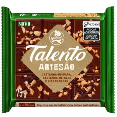 Imagem de Chocolate Barra Talento 75g Artesao Castanhas