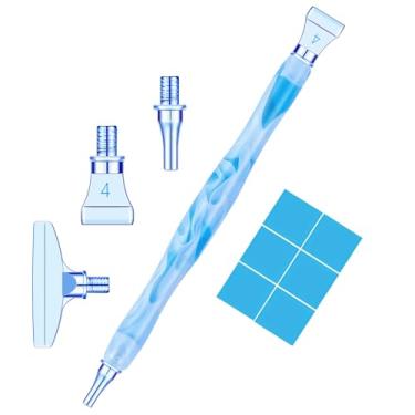 Imagem de Sttargxing Kit de canetas de pintura de diamante, 13 peças de pontas de aço inoxidável com 6 argilas, pontas para vários colocadores, acessórios de pintura de diamante 5D, substituição para artesanato