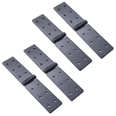 Imagem de Dobradiças ajustáveis resistentes para portão dobradiças para cercas de madeira portão de quintal preto (4)