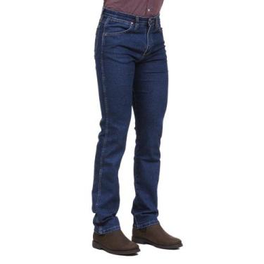 Imagem de Calça Jeans Masculina Cowboy Cut Azul com Elastano Wrangler 32663, 40,