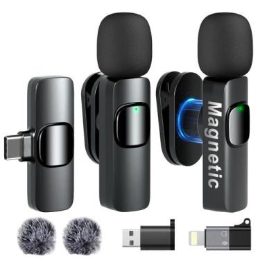 Imagem de Microfone de lapela sem fio Epinovo 3 em 1 para iPhone - pacote com 2