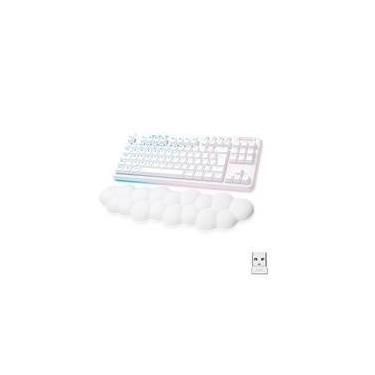 Imagem de Teclado Mecânico Gamer Sem Fio Logitech G715 LIGHTSPEED Switch GX Brown Tactile, RGB, Layout ABNT, Apoio em Formato de Nuvem - 920-010702