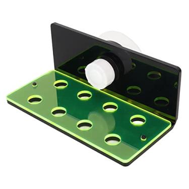 Imagem de Yctze Suporte para Fragmentos de Verde Fluorescente - 8 Furos, Camadas Duplas de Acrílico para Aquário, Cremalheiras de Com Ventosa para Corais Vivos