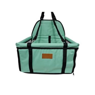 Imagem de Cadeirinha Assento Cadeira Pet de Carro para Cães Cachorro Gatos ATÉ 10KG -Transporte Passeio Viagem (Verde Água)