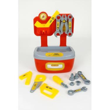 Imagem de Bancada De Ferramentas Infantil Maleta Portátil Kit Brinquedo Educativo Completo com Acessórios