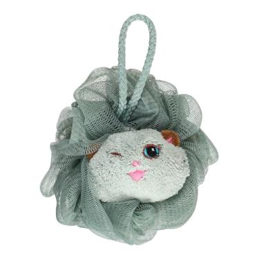 Imagem de 1 esponja de bucha de banho de desenho animado para banheiro 10,5 x 11,5 cm, verde