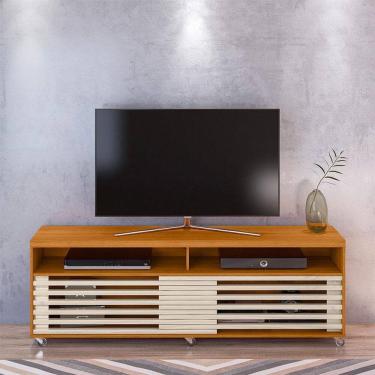 Imagem de Rack Bancada Ambiente Frizz Cross Cinamomo Off White - Madetec