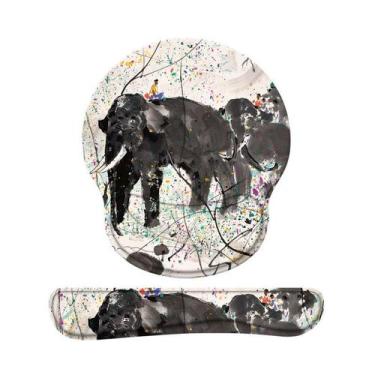 Imagem de Mouse pad com suporte de pulso Elephant Artistic Design - yiweisai